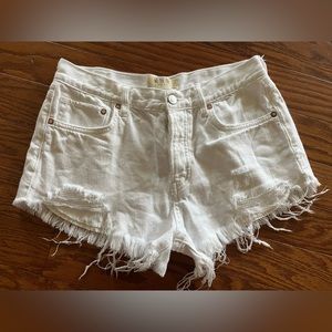Free People "We The Free" Makai Cut Off Distressed Shorts Size 27